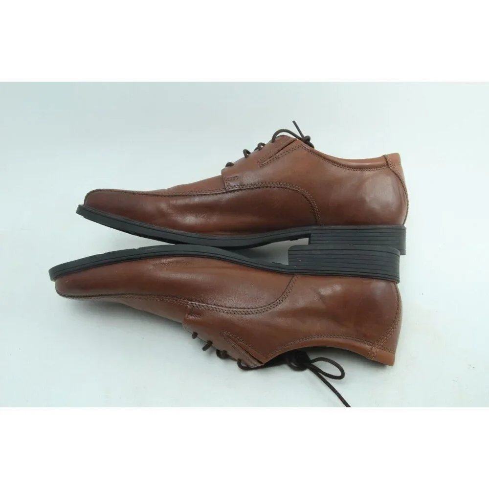 Clarks Tilden Oxfords Dress Shoes Mens Brown Leather Cap Toe Lace Up 13 M